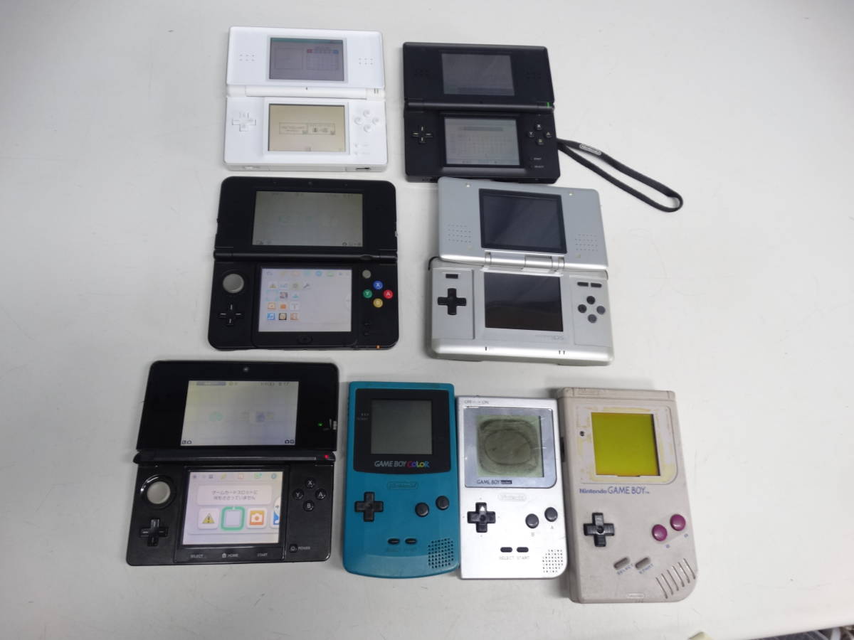 Va3613 NITENDO/ニンテンド DS/DS LITE/NITENDO GAME BOY/COLOR /ADVANCE 本体 まとめて8台「ジャンク品」_画像1