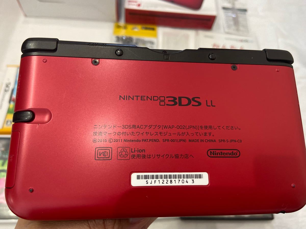 ニンテンドー3DS LL レッド  美品  3DSソフト 人気ソフト7点  箱付き 任天堂 任天堂3DS Nintendo 