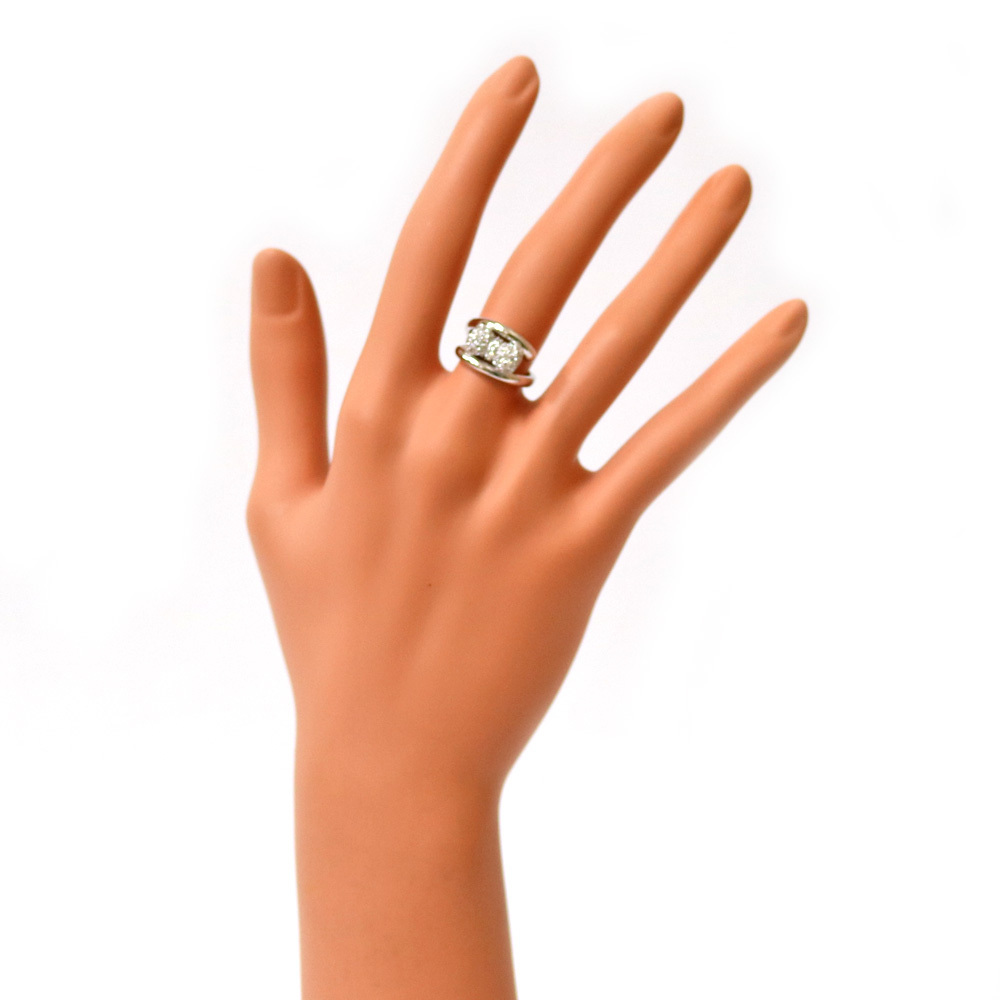 Ponte Vecchio ポンテヴェキオ K18WG リング 指輪 ダイヤモンド 0.45ct