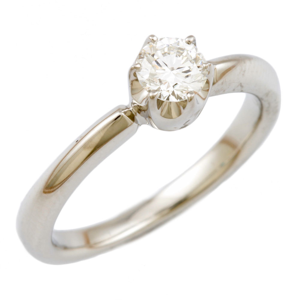 4℃ ヨンドシー Pt950 リング 指輪 5号 ダイヤモンド 0.266ct ブルー