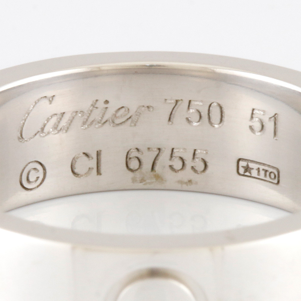 CARTIER カルティエ K18WG リング 指輪 11号 ＃51 ラブリング 18金 K18 