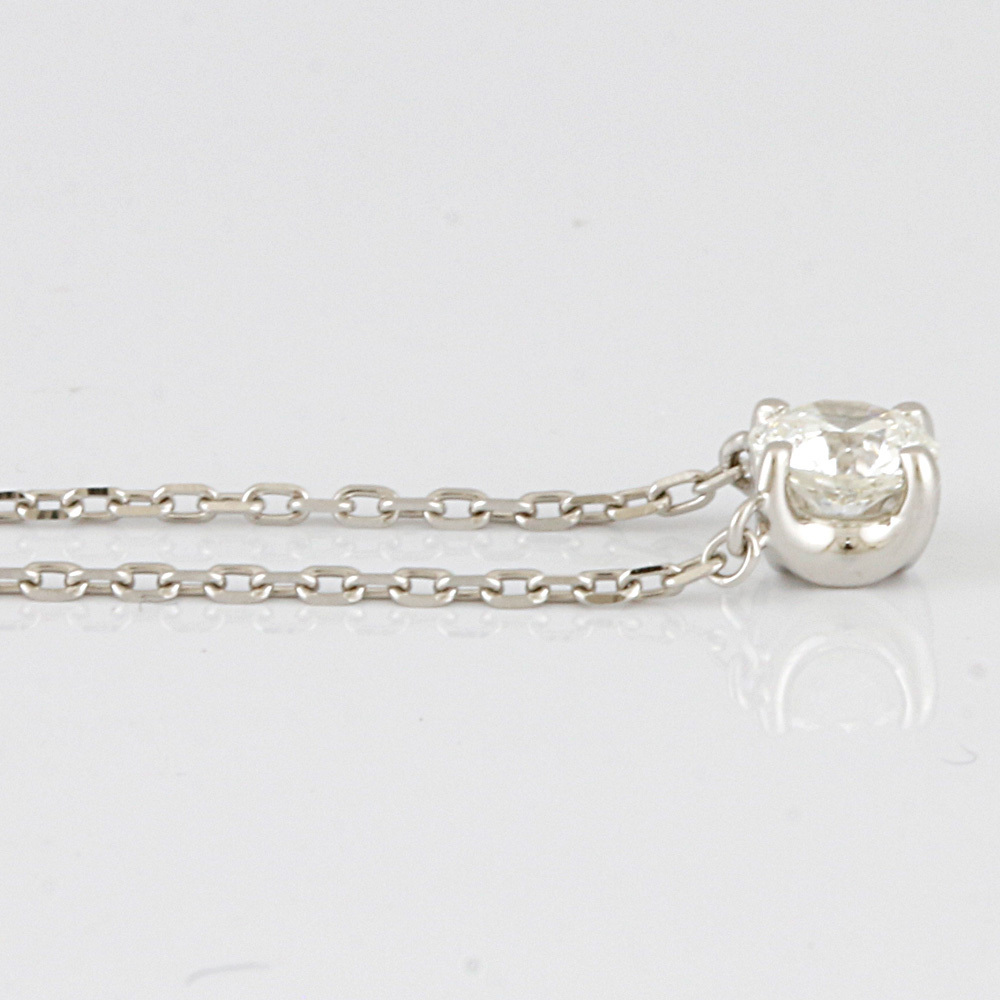 4℃ ヨンドシー Pt850 ネックレス ダイヤモンド 0.25ct カード鑑定付
