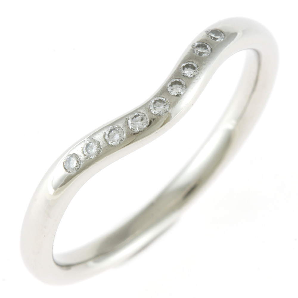 TIFFANY&Co. ティファニー Pt950 リング 指輪 ダイヤモンド カーブド