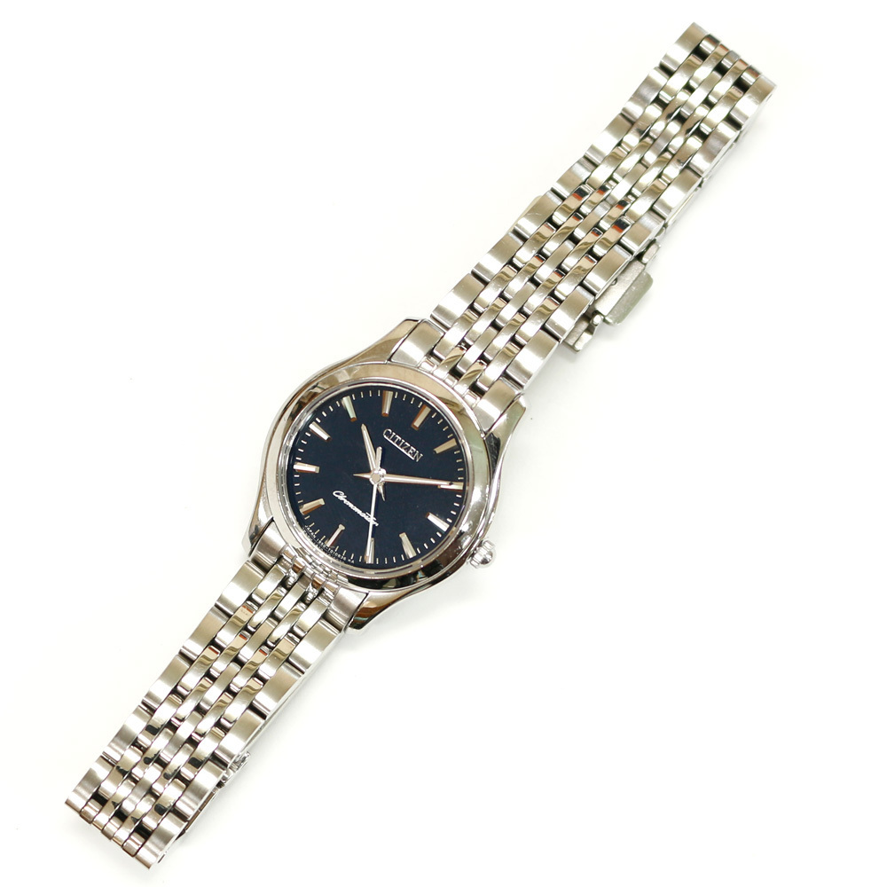 CITIZEN シチズン SS 腕時計 クロノマスター ステンレススチール シルバー ネイビー 4