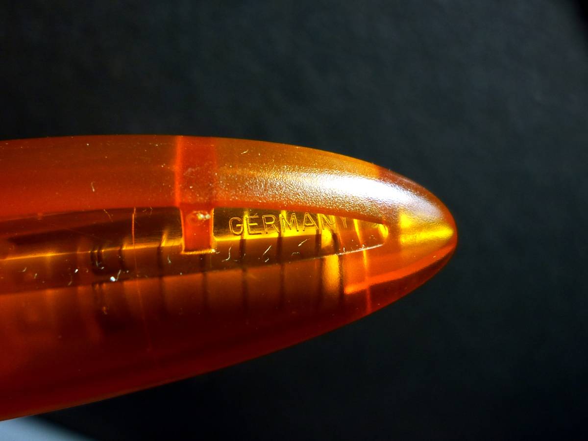 ロムス/ ドイツ "STRATOS" シャープペンシル　0.5mm　ノック式　オレンジ・スケルトン ROMUS/Made in Germany_画像6