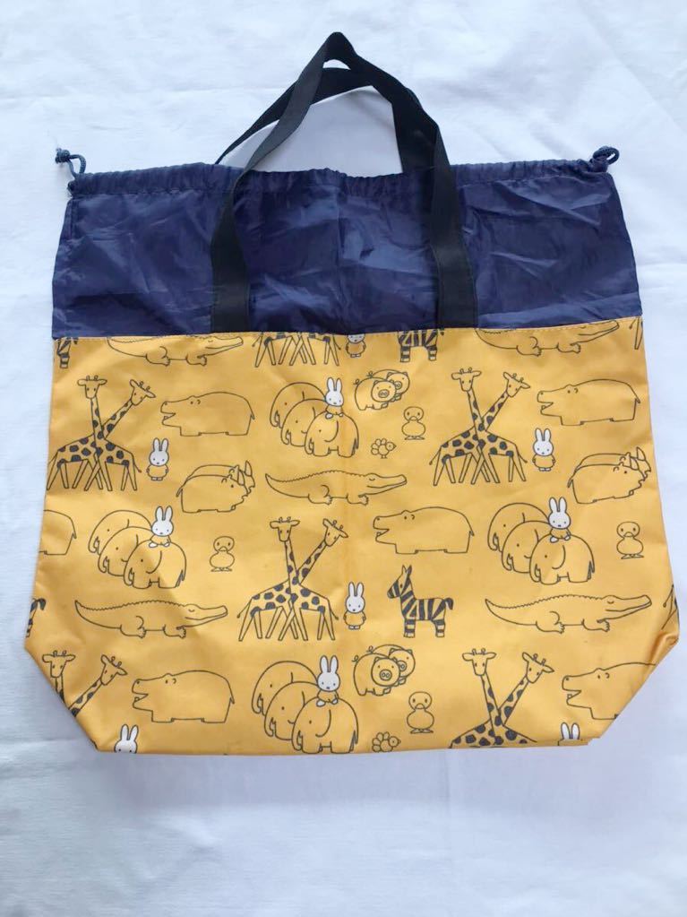 s.中古★エコバック★ミッフィ【フジパン】トートバッグ ★ノベルティ★ナイロン素材★45×30.5×13.5㎝★送料198円