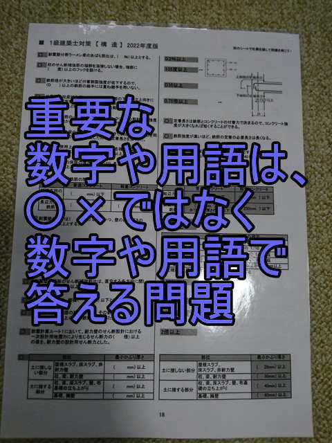 1級建築士(構造) お風呂で勉強テキスト問題集ラミネート加工防水/一級建築士過去問1問1答/2022年総合資格トレイントレーニング代替独学教材