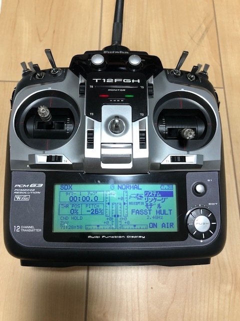 ヒロボー ラジコン エンジン ヘリ SDX SWM フタバ12FG プロポセット