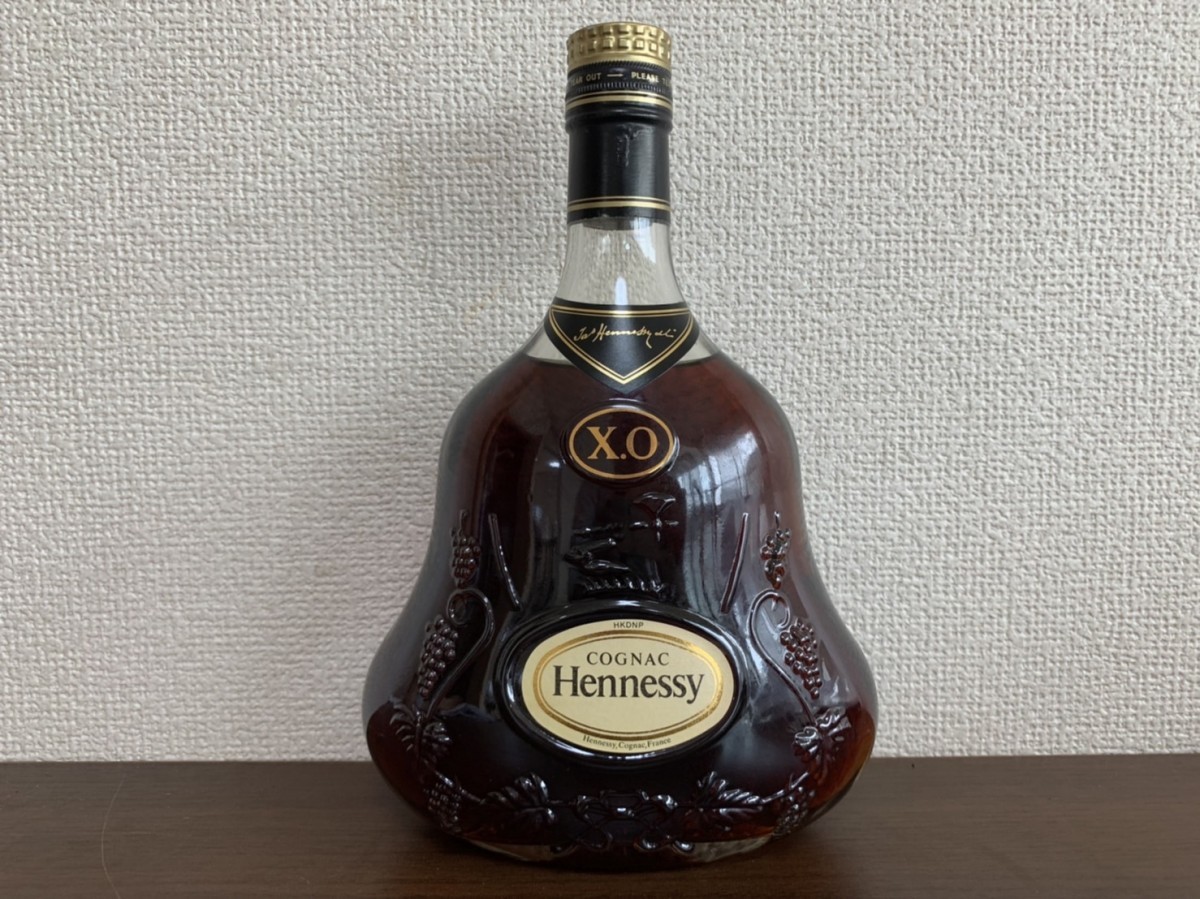 未開栓 Hennessy COGNAC ヘネシー X.O 750ml 40％ 金キャップ クリアボトル コニャック ブランデー AR 現状品