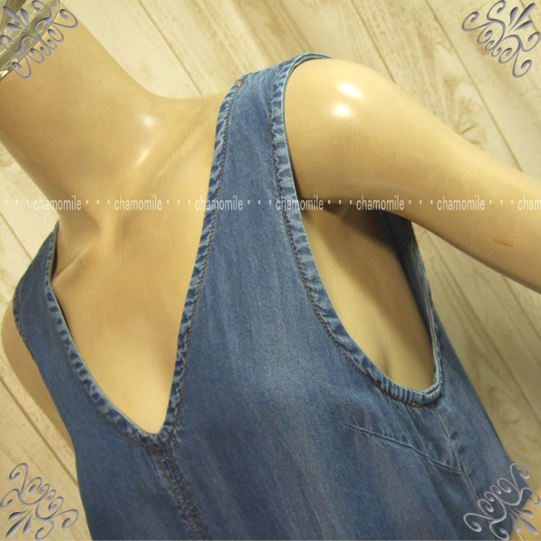  beautiful goods nimes et nimes* Nimes e Nimes * size F Denim ground style easy eyes A line One-piece blue color standard practical use piling put on lining less natural series 