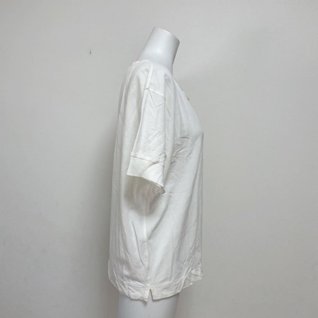 マーガレットハウエル MARGARET HOWELL 日本製 レディース 半袖シャツ Tシャツ コットン ホワイト 白 サイズ2 美品_画像8