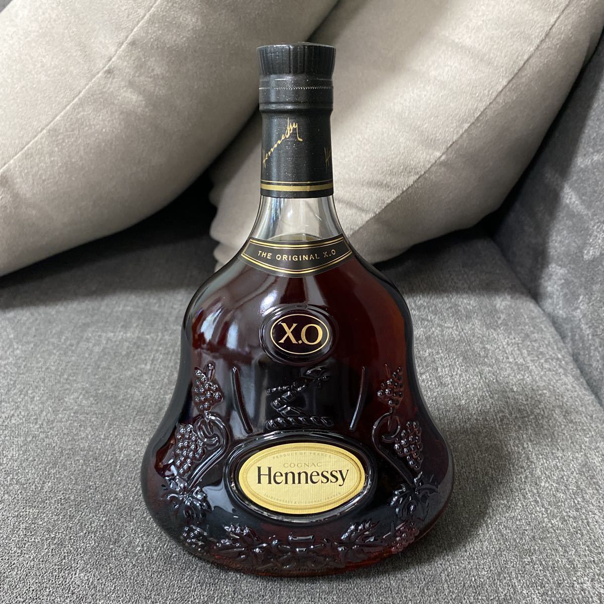 Hennessy ヘネシーXO コニャック ブランデー 黒キャップ クリアボトル