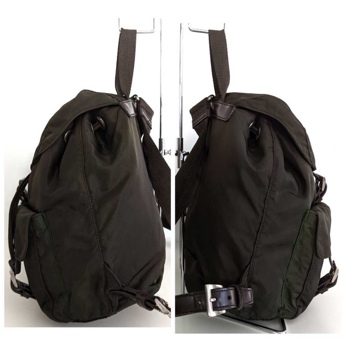 良品 PRADA プラダ ナイロン レザー ミニリュック バッグ 良品 PRADA プラダ ナイロン レザー ミニリュック バッグ