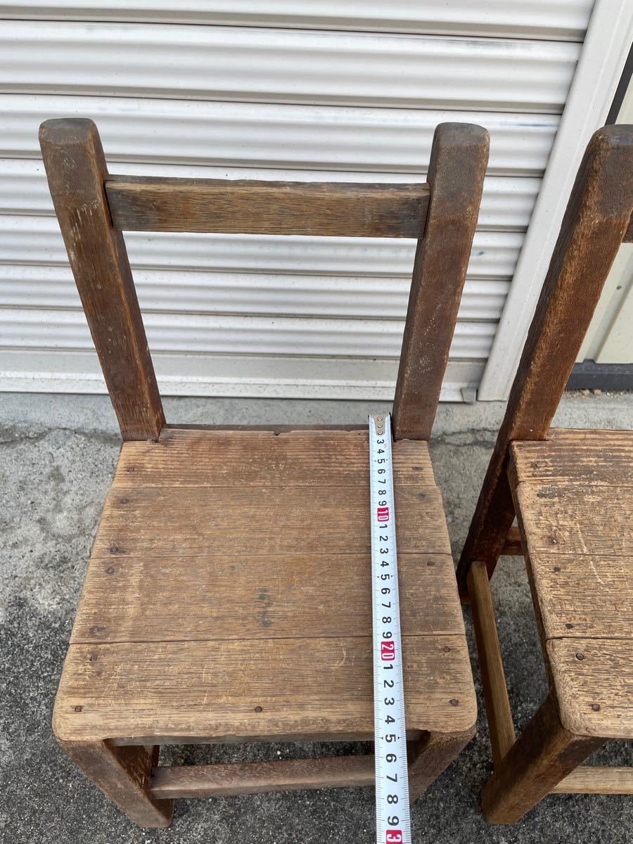 昭和レトロ アンティーク椅子 木製椅子 木の椅子　保育園　幼稚園　幼児椅子