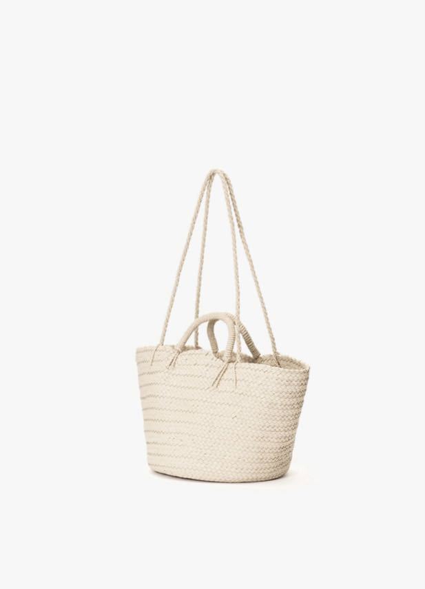 即完売　希少　Aeta アエタ　LEATHER BASKET M + SHOULDER ivory アイボリー　編みバッグ かごバック カゴバッグ トートバッグ 小物入れ_画像2