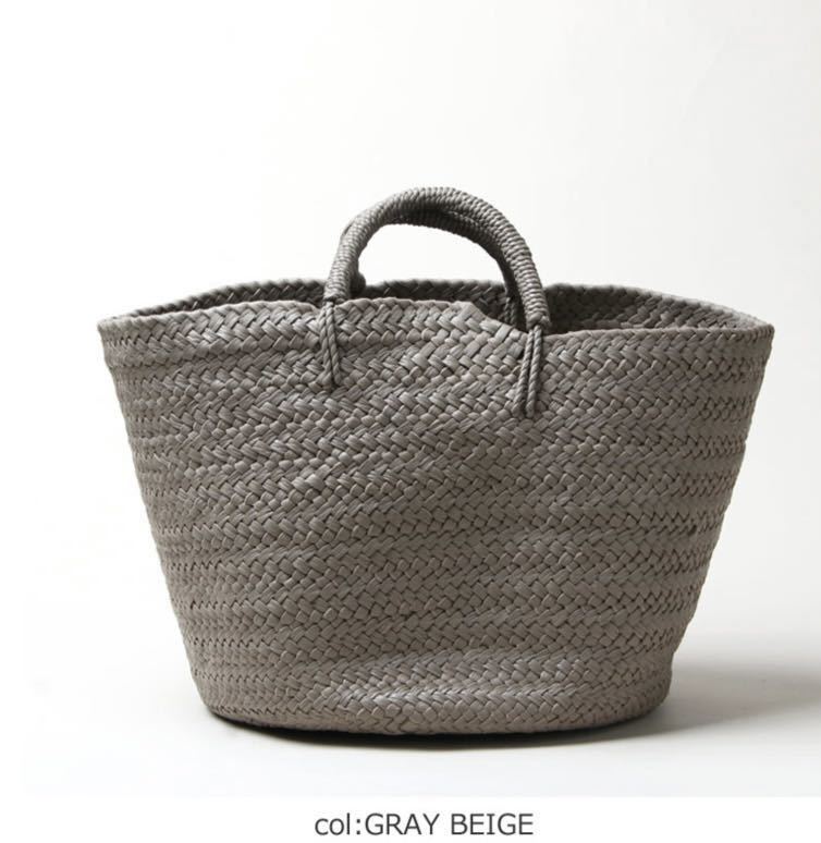 即完売 希少 Aeta アエタ LEATHER BASKET M + SHOULDER グレーベージュ