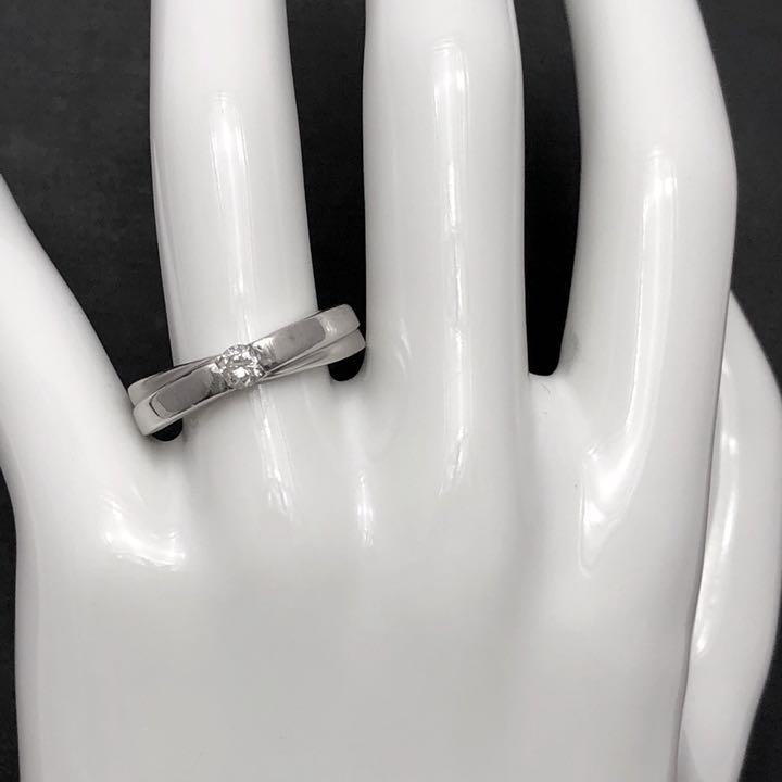 Pt900 ワンポイント ダイヤモンド リング | inmano.com.br