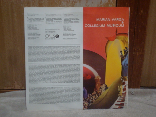 same / Marian Varga & Collegium Musicum 79年Reissue・Czechoslovakia盤LP _画像2