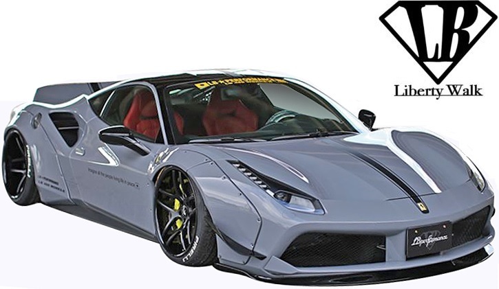 【M's】フェラーリ 488GTB (2015y-2019y) Liberty Walk LB-WORKS リアウイング Ver.2／／FRP製 未塗装品 エアロ リバティーウォーク_画像3