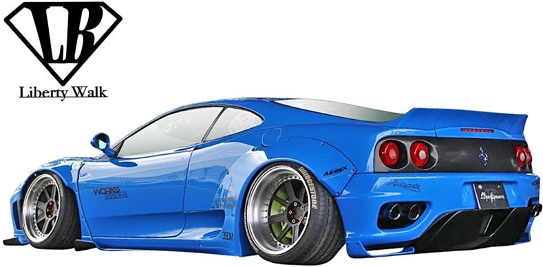 【M’s】Ferrari 360modena/Spider (99y-05y) LB-WORKS リアディフューザー／／FRP フェラーリ360 エアロ Liberty Walk リバティーウォーク_画像1