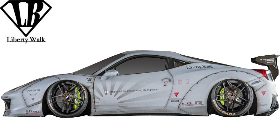 【M's】フェラーリ 458 (2009y-2015y) Liberty Walk LB-WORKS リアウイング Ver.1／／ドライカーボン製 エアロ リバティーウォーク FERRARI_画像3