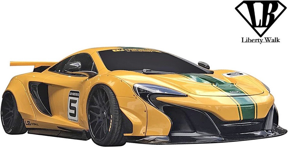 【M's】マクラーレン 650S (2014y-2018y) Liberty Walk LB-WORKS サイドディフューザー 左右／／FRP製 未塗装品 エアロ リバティーウォーク_画像2