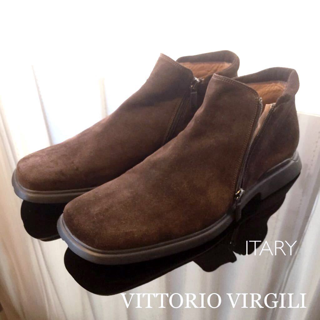VITTORIO VIRGILI ヴィットリオ ヴィルジリ イタリア製 ショートブーツ スウェードレザー