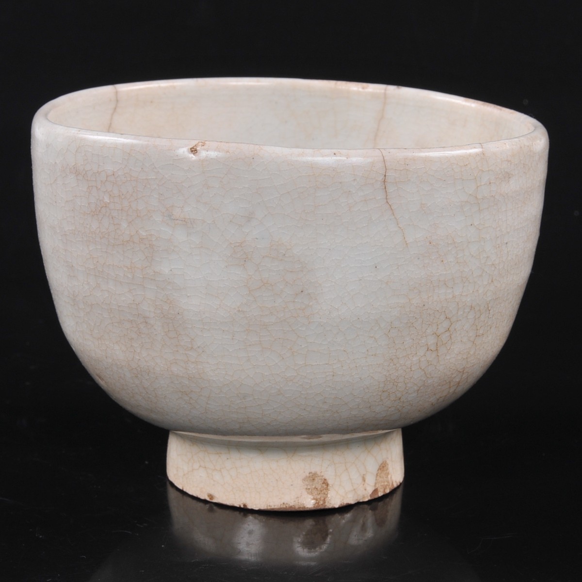 高麗金海手 白釉茶碗 箱付き アンティーク、コレクション 工芸品 中国 