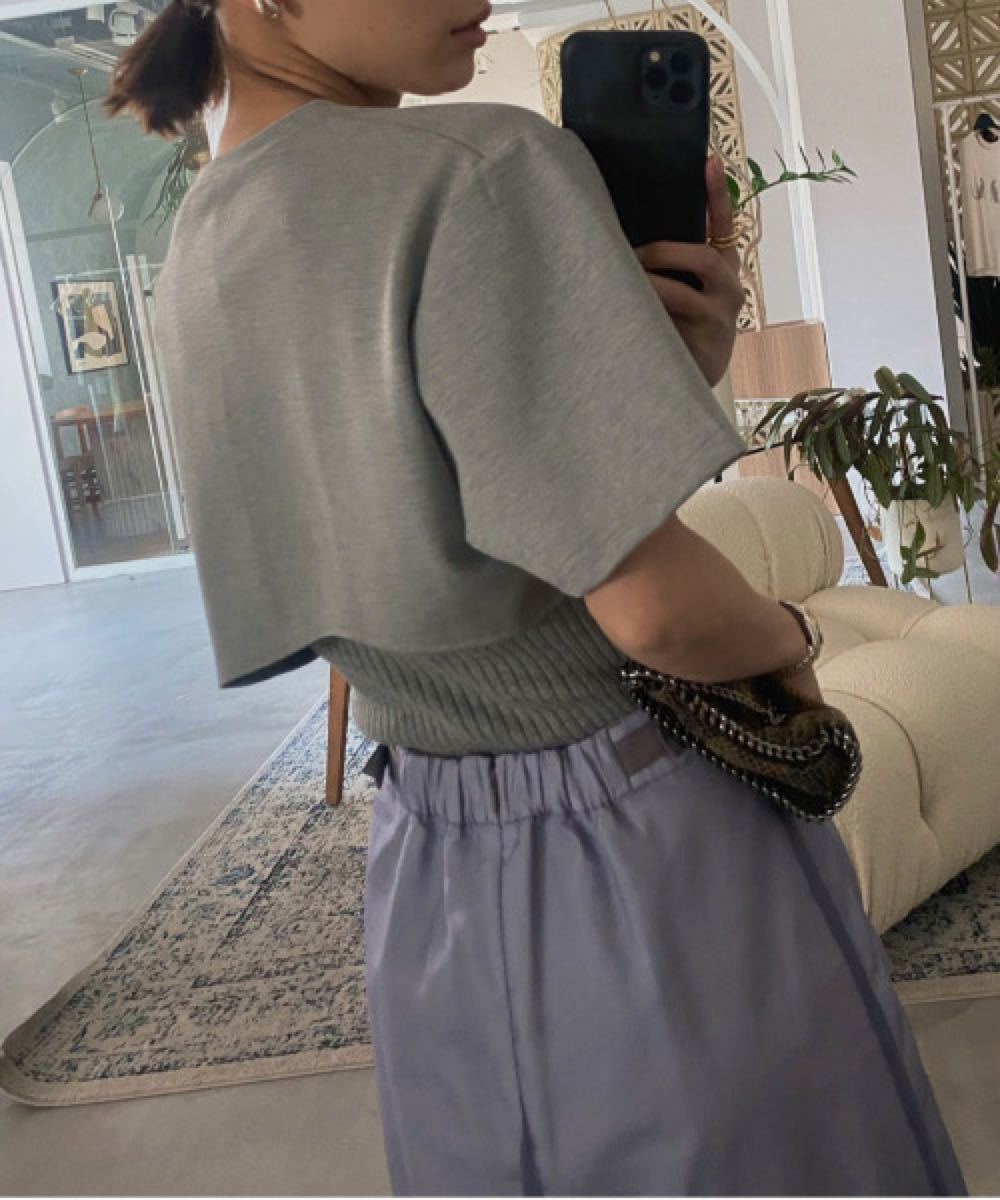 【SALE】MEDI KNIT BUSTIER COMBI TEE