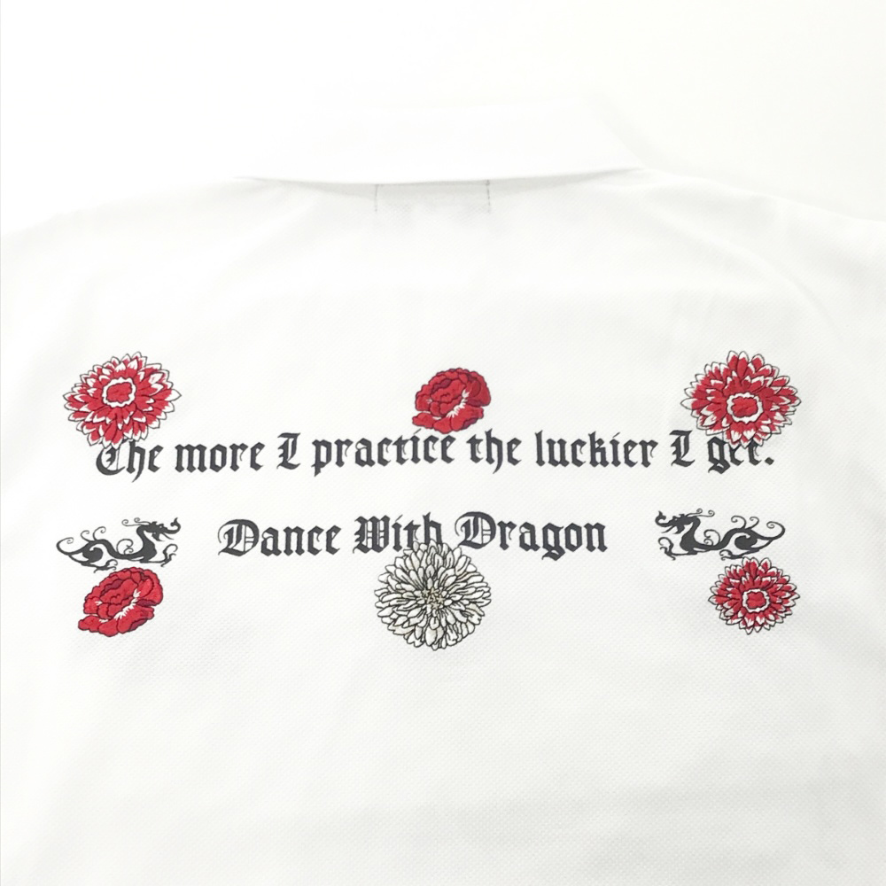 即決】DANCE WITH DRAGON ダンスウィズドラゴン 半袖ポロシャツ ロゴ