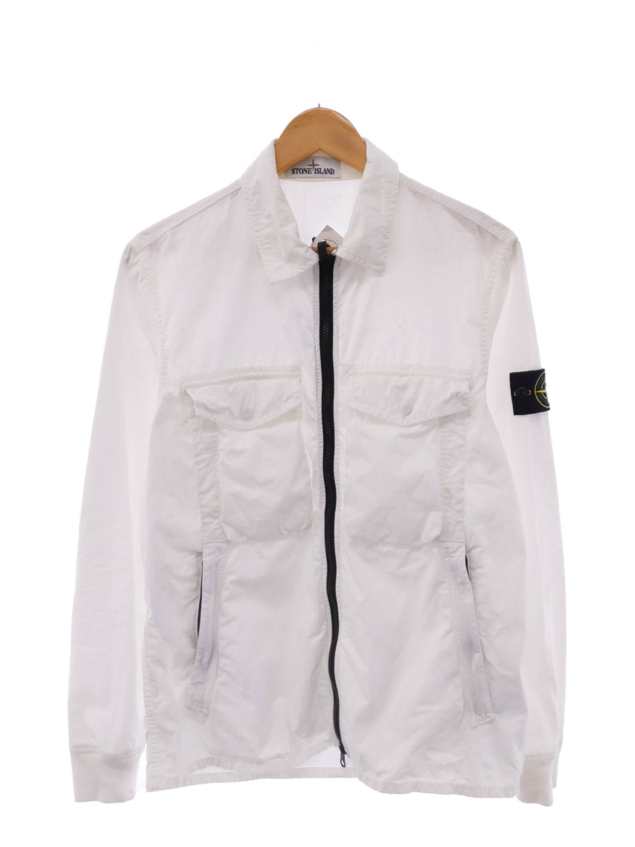 STONE ISLAND◇19ss/7015130WN/zip up jkt/ジャケット/M/コットン/WHT
