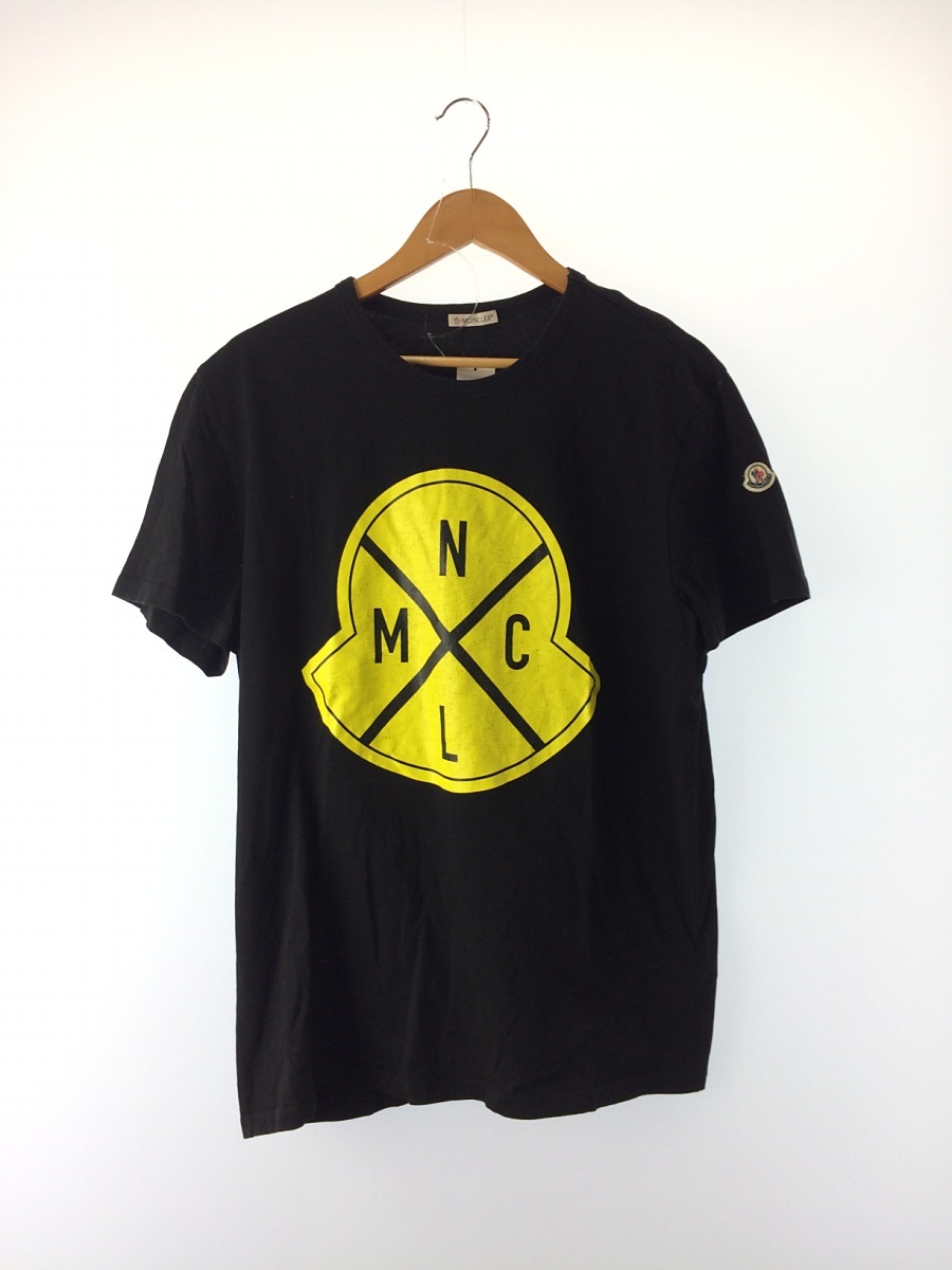 MONCLER◇Tシャツ/XXL/コットン/BLK/無地/MAGLIA/マグリア