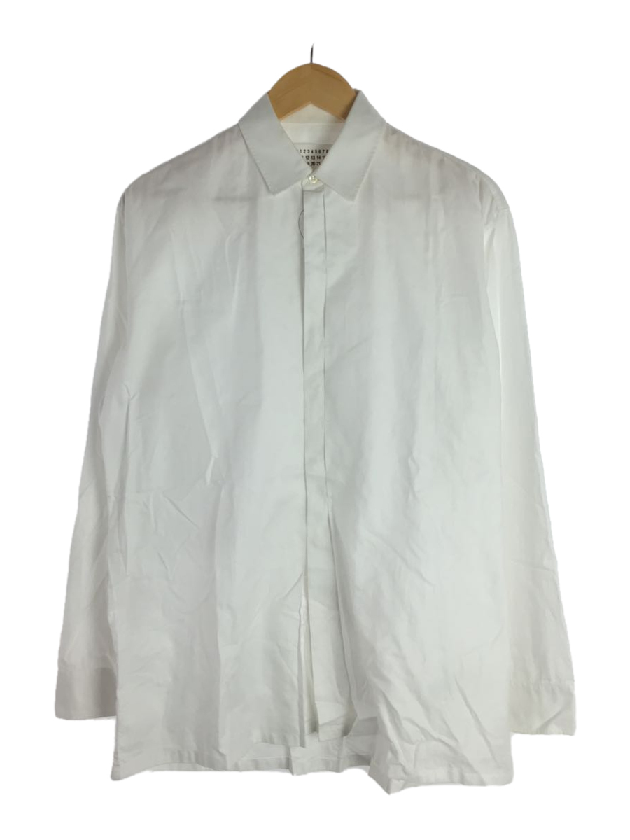 [並行輸入品] Maison Margiela 16ss Boxy Buttoned Shirt In 46 コットン 無地 White 長袖シャツ 大人気定番商品 白