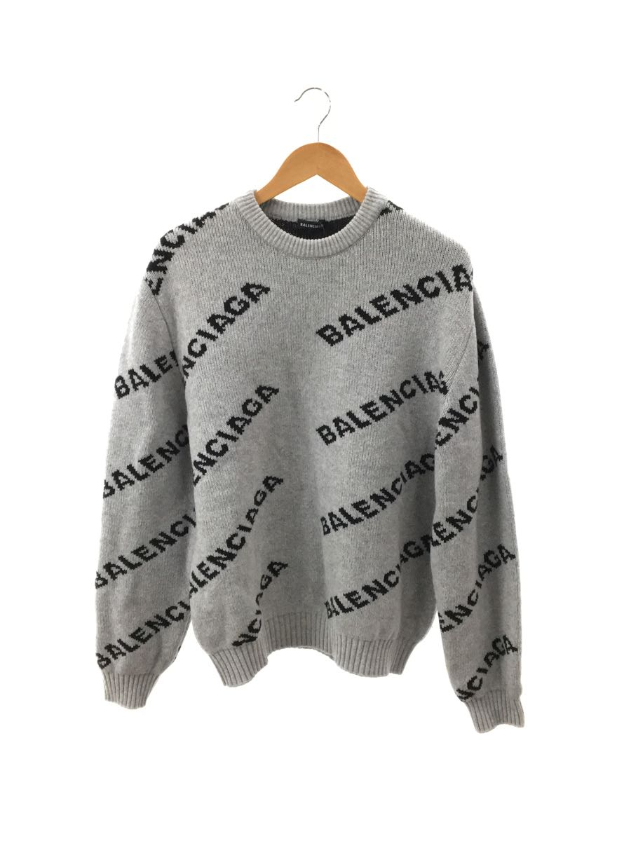 BALENCIAGA セーター 厚手 L グレー 納得できる割引 特別訳あり特価 バレンシアガ ウール