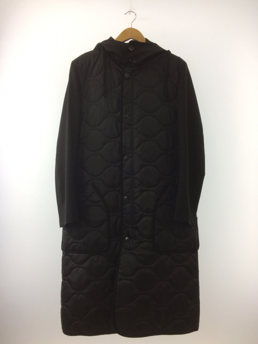 Ground Y 価格 交渉 送料無料 20AW QUILTED HOOD ポリエステル COAT 年中無休 3 BLK GR-J04-800