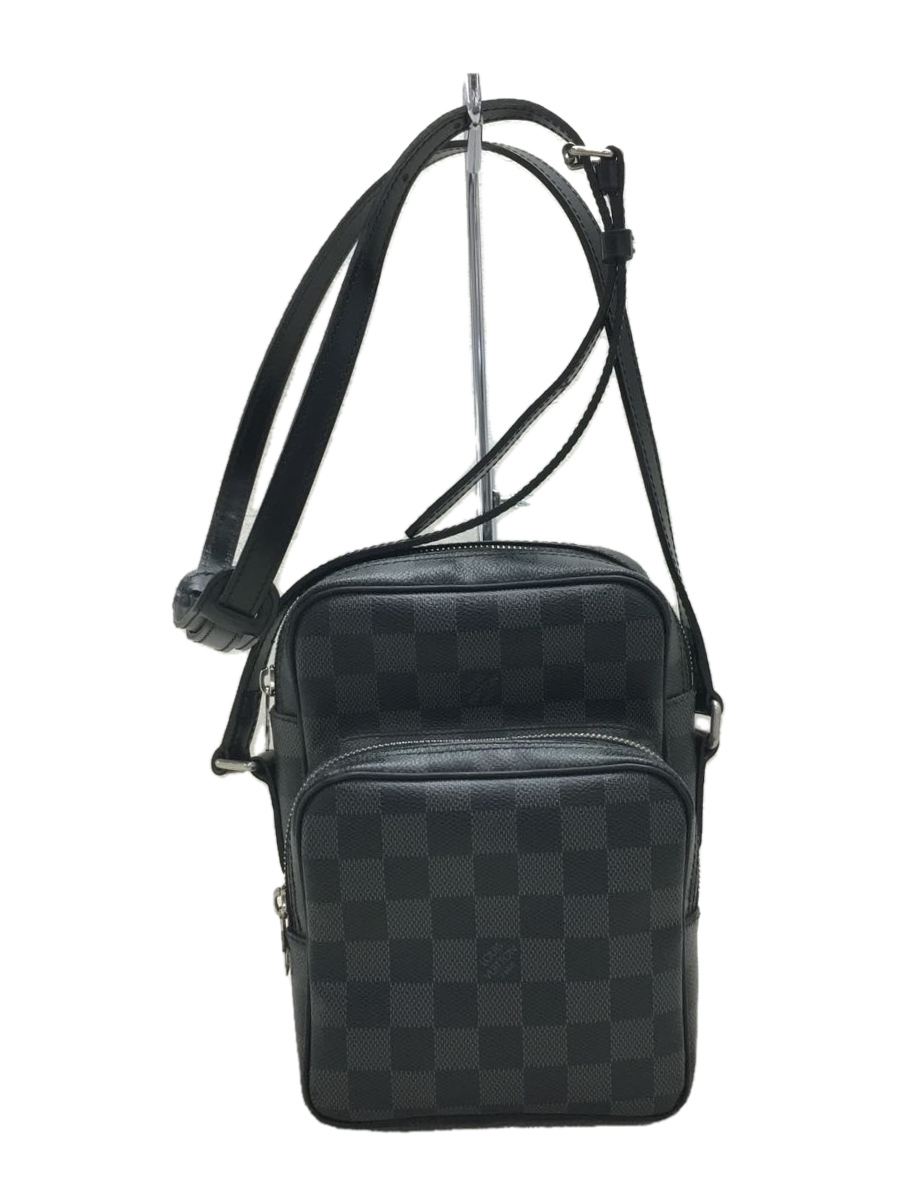 【SALE／10%OFF LOUIS VUITTON◆レム_ダミエ・グラフィット_BLK/PVC/BLK/チェック ショルダーバッグ