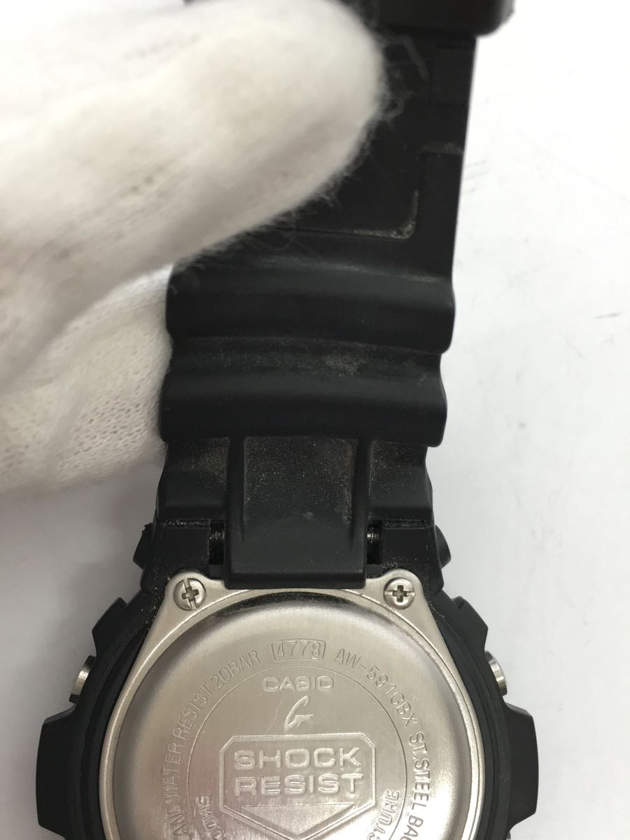 CASIO クォーツ腕時計 G-SHOCK/デジアナ/ラバー/BLK/BLK/4778(アナログ 