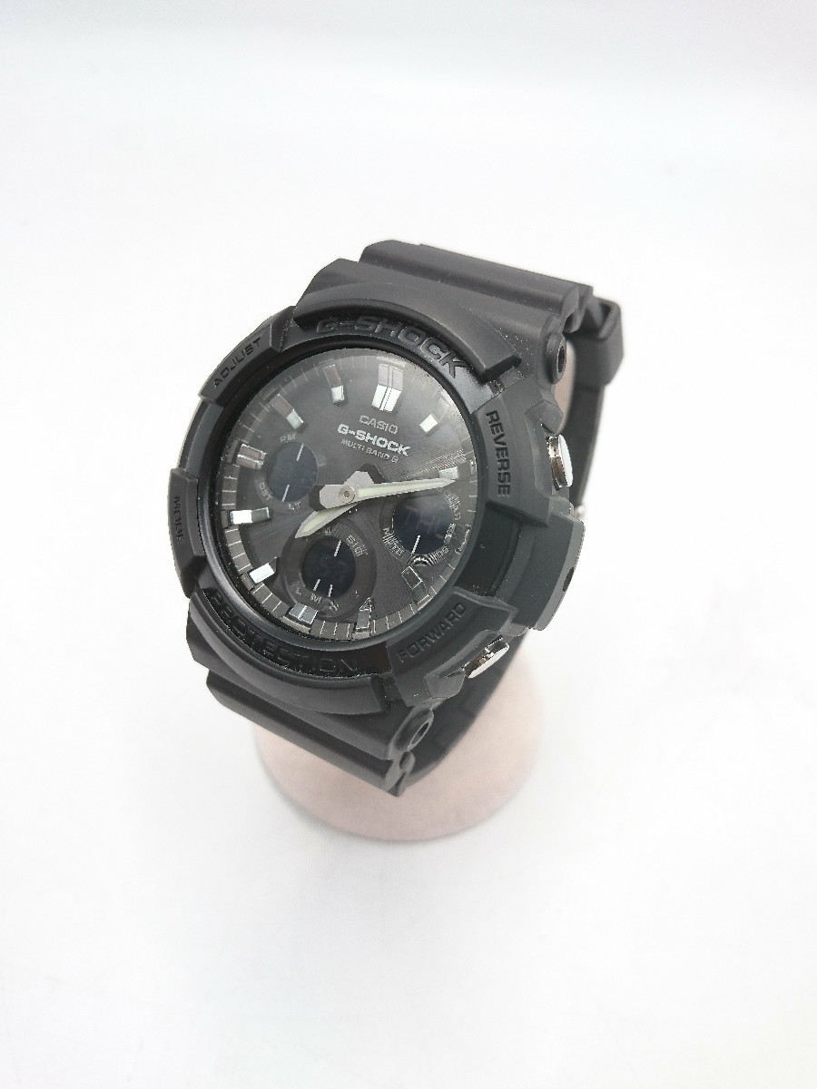 CASIO ソーラー腕時計/CASIO/GAW-100B/デジアナ/ラバー/BLK/付属品有(G 