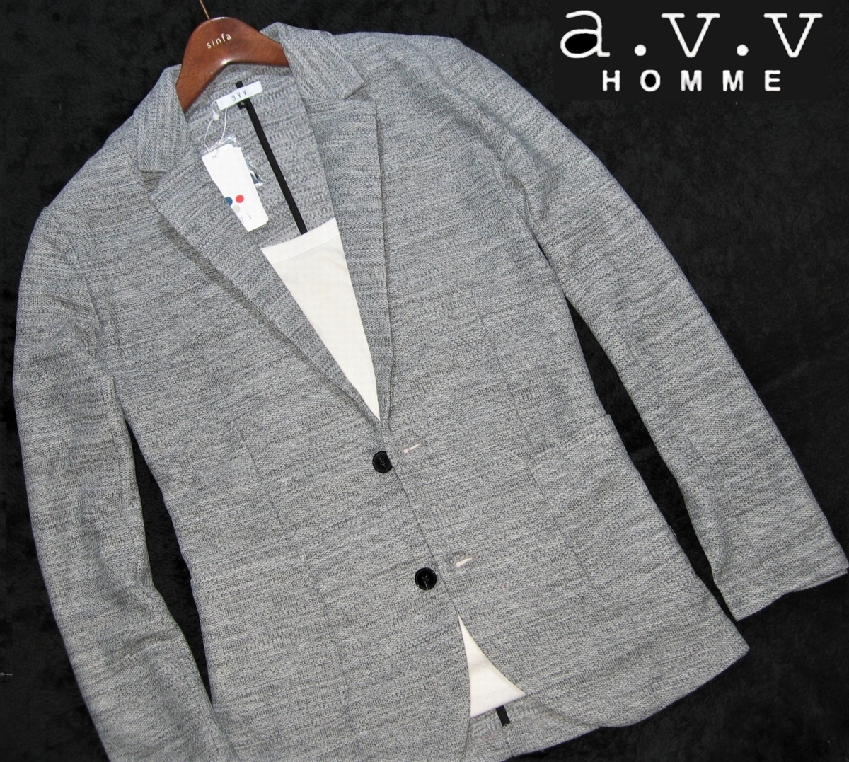 新品ラス1 XL ▽ a.v.v Homme by ITOKIN 春物 抗菌防臭 テーラード