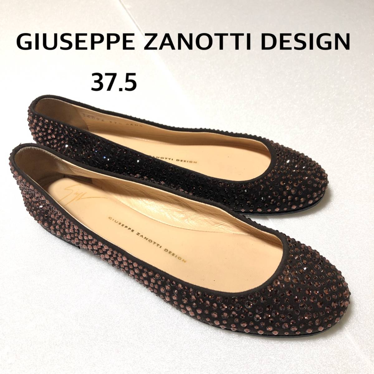  Giuseppe Zanotti плоская обувь 37.5/GIUSEPPE ZANOTTI DESIGN общий Swaro балетки / туфли без застежки / обратная сторона укрепление завершено 