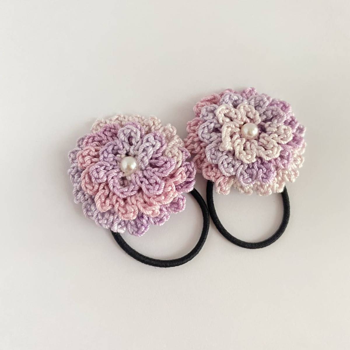 !noko! hand made Kids for braided flower hair elastic lacework purple Mix 