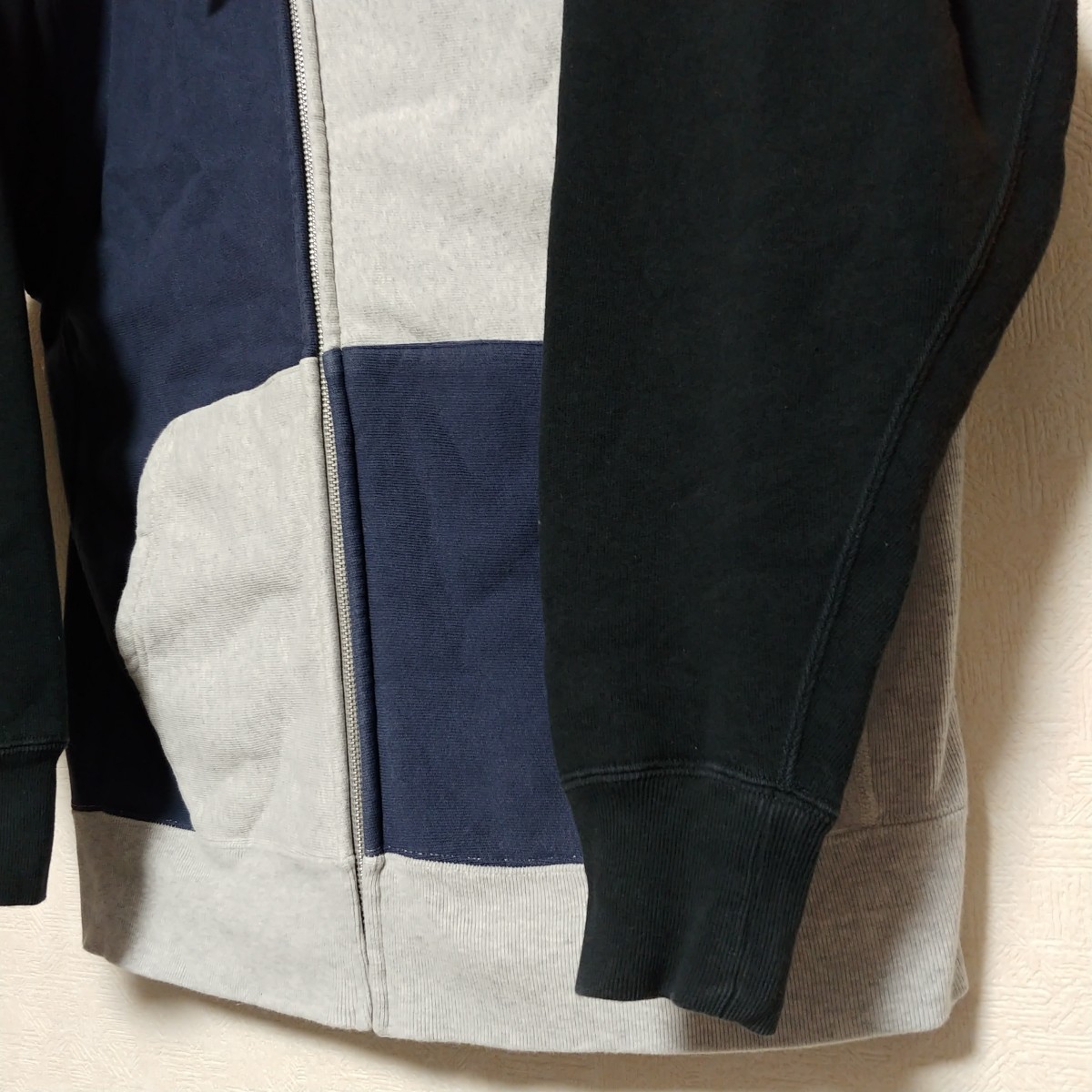 Champion BEAMS 別注 パネル ジップパーカー クレイジーパターン Champion BEAMS 別注 パネル ジップパーカー クレイジーパターン