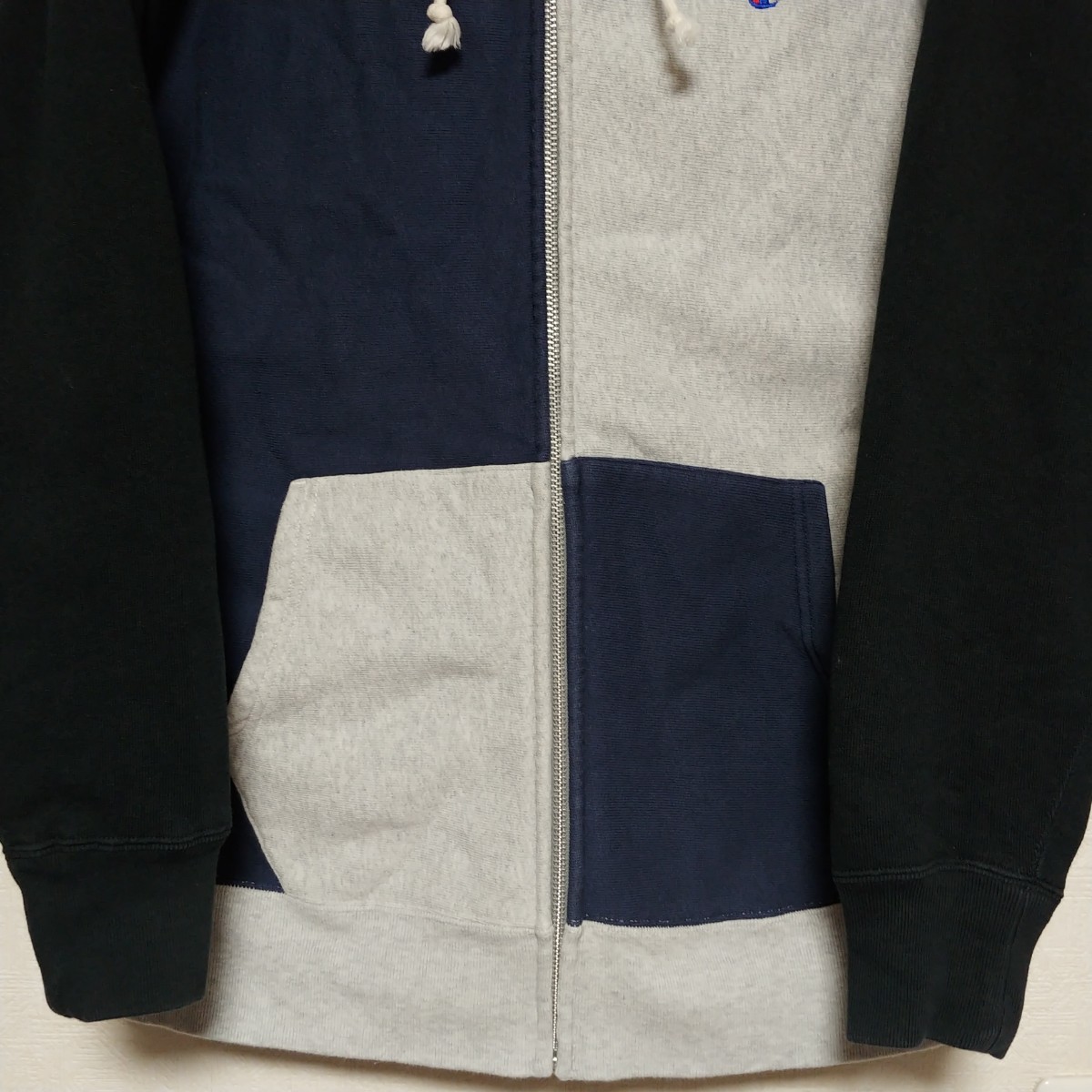 Champion BEAMS 別注 パネル ジップパーカー クレイジーパターン Champion BEAMS 別注 パネル ジップパーカー クレイジーパターン
