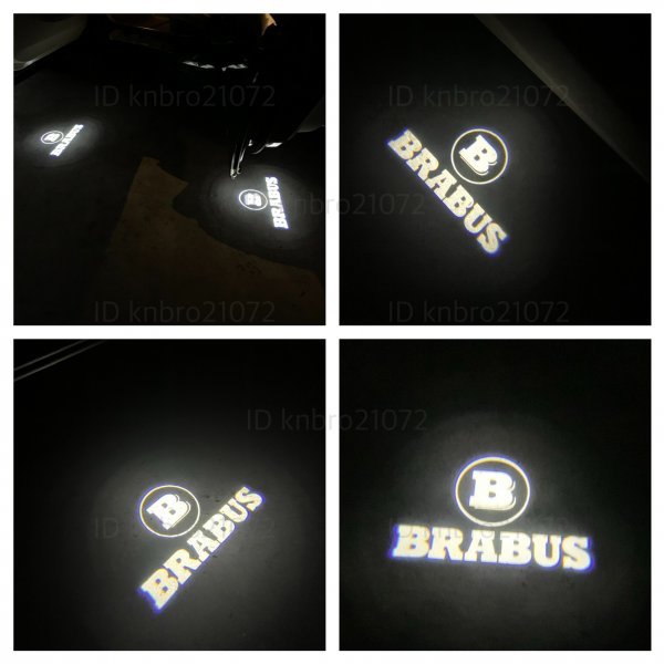 Mercedes Benz BRABUS Logo courtesy lamp HD LED original exchange W222 S Class projector door light Mercedes Benz S Brabus 