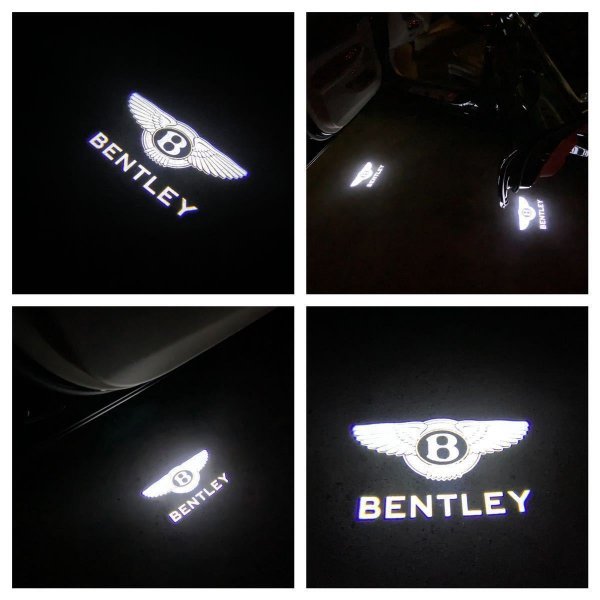 NEWタイプ Bentley ロゴ カーテシランプ LED CONTINENTAL GT GTC BENTAYGA FLYING SPUR　ドア プロジェクターライト ベントレー マーク_画像2