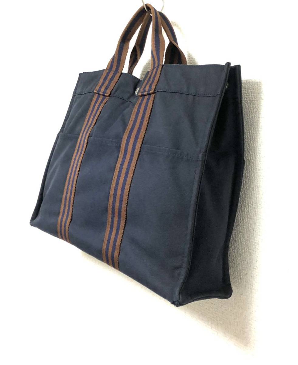 HERMES エルメス エルメスフールトゥ ネイビー 大容量 ネイビー
