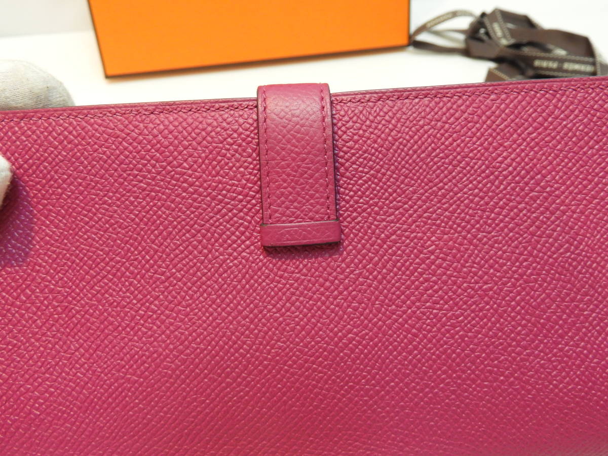 HERMES☆エルメス ベアンスフレ ローズパープル H039785CK-L3 美品