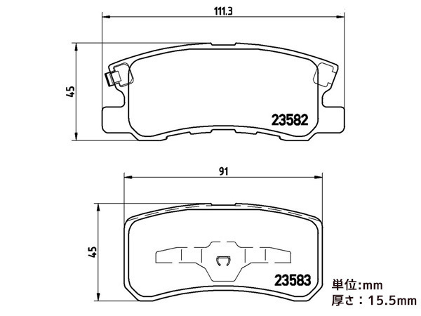 ブレンボ ブレーキパッド ギャラン フォルティス スポーツバック CX4A CX3A CX6A リア ブラックパッド brembo 送料無料_画像2