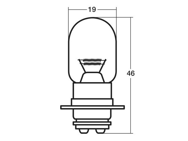 12V 25/25W T19L P15d-25-1 A3603V 二輪 ヘッドランプ スタンレー STANLEY 1個_画像3