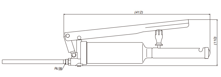 ハンドグリースガン 200cc ヤマダコーポレーション KH-32_画像2